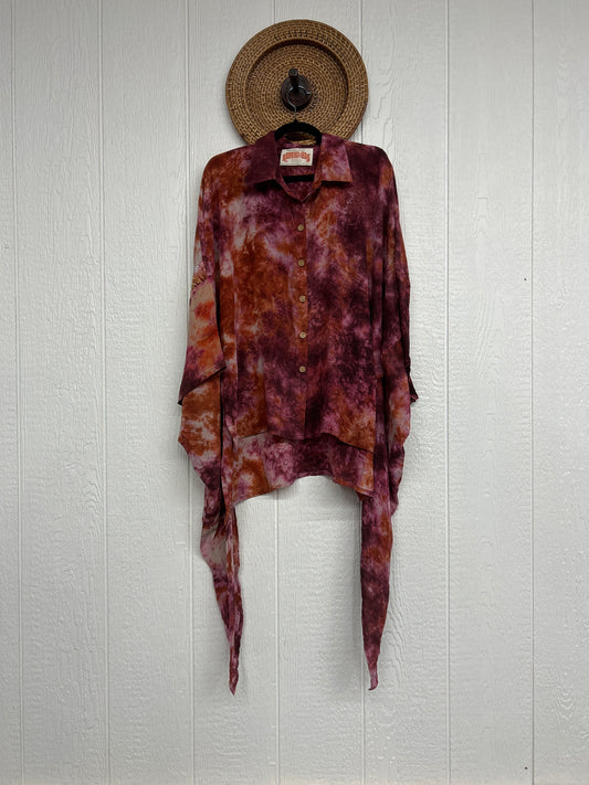 Crepe Sari Summer Nirvana Button Down 0626 120