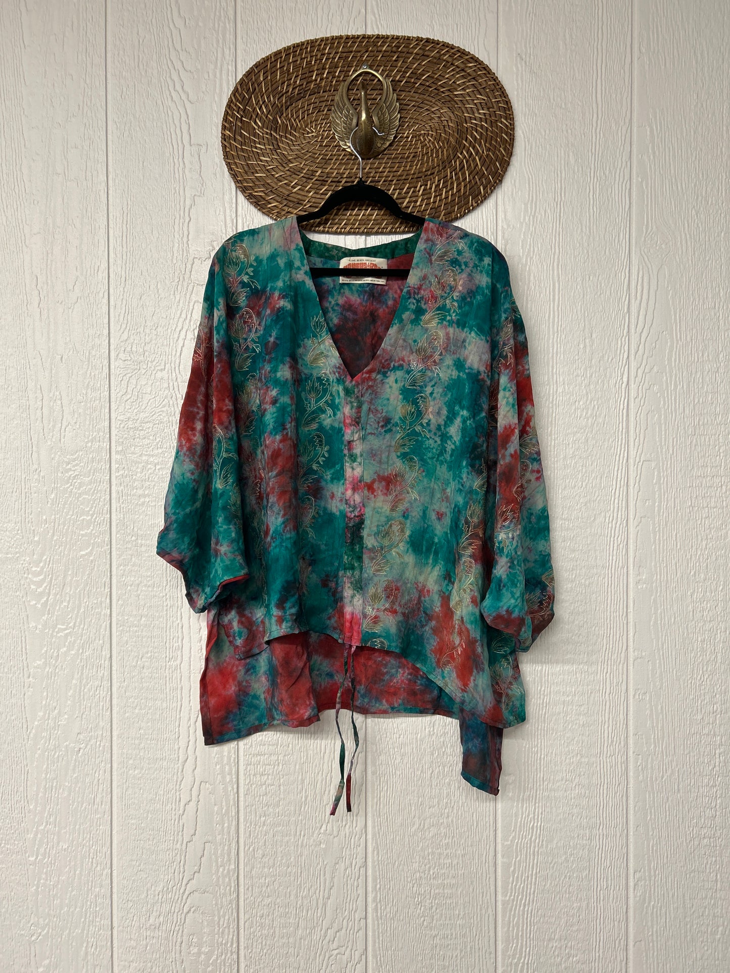 Crepe Sari Hi Lo Butterfly Top 0726 208