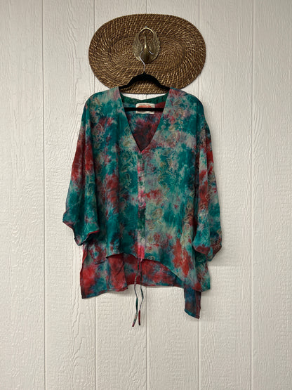 Crepe Sari Hi Lo Butterfly Top 0726 208