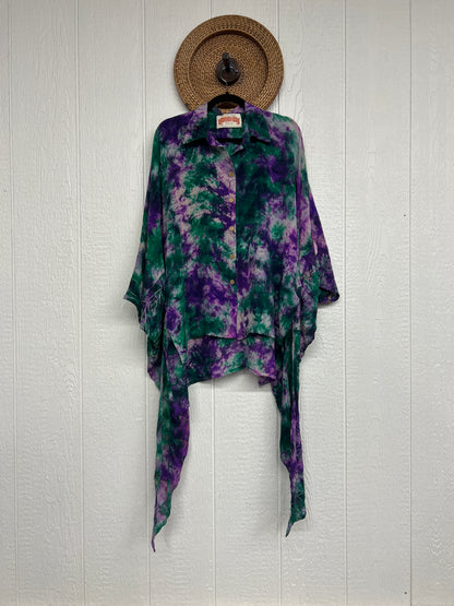 Crepe Sari Summer Nirvana Button Down 0626 123