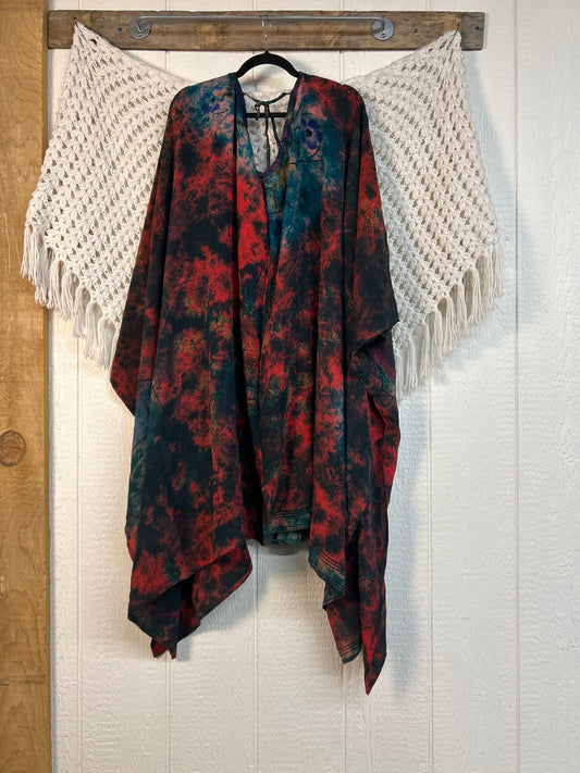 Crepe Sari Orchid Kimono 0626 165