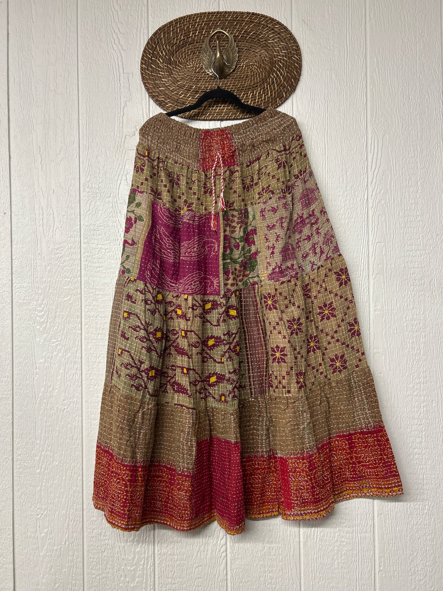 Pareo Kantha Lotus Maxi Skirt 0826 139