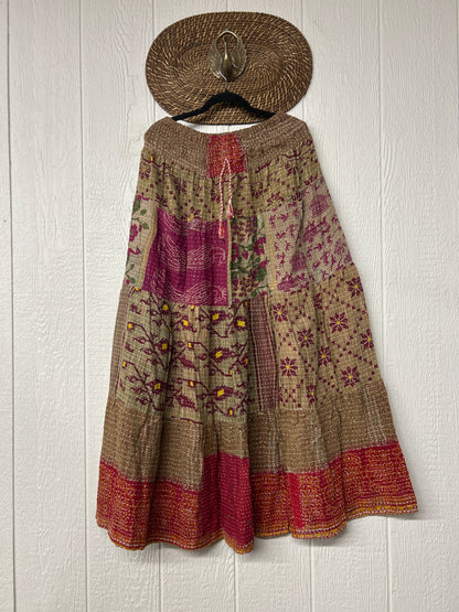 Pareo Kantha Lotus Maxi Skirt 0826 139