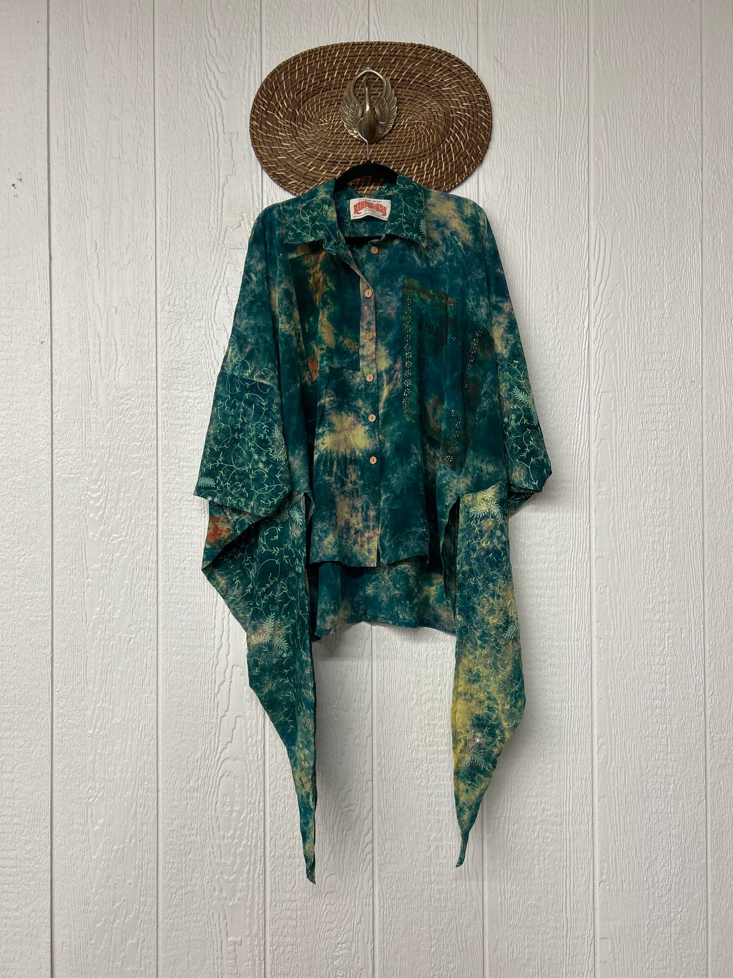 Crepe Sari Summer Nirvana Button Down 0626 099