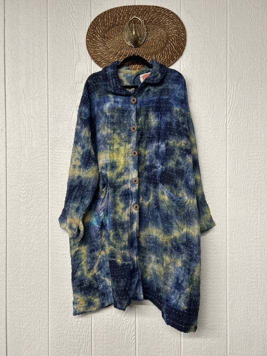 Aura Edit Koverlet Button Down Trench Coat 1026 018