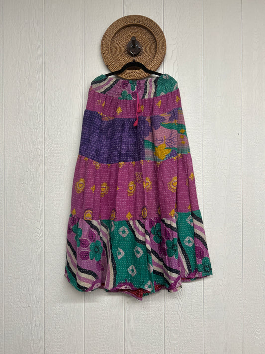 Pareo Kantha Lotus Maxi Skirt 0826 243