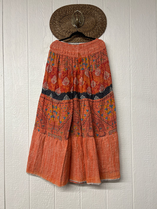 Pareo Kantha Lotus Maxi Skirt 0826 171