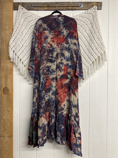 Crepe Sari Dahlia Duster Dress 0326 009