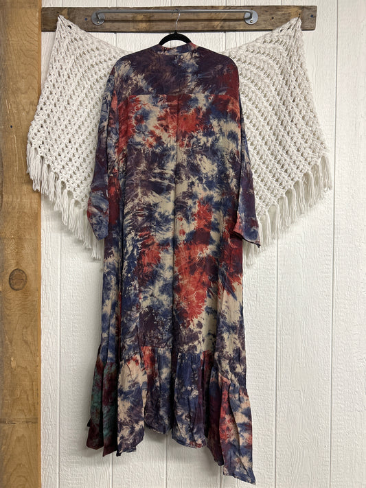 Crepe Sari Dahlia Duster Dress 0326 009