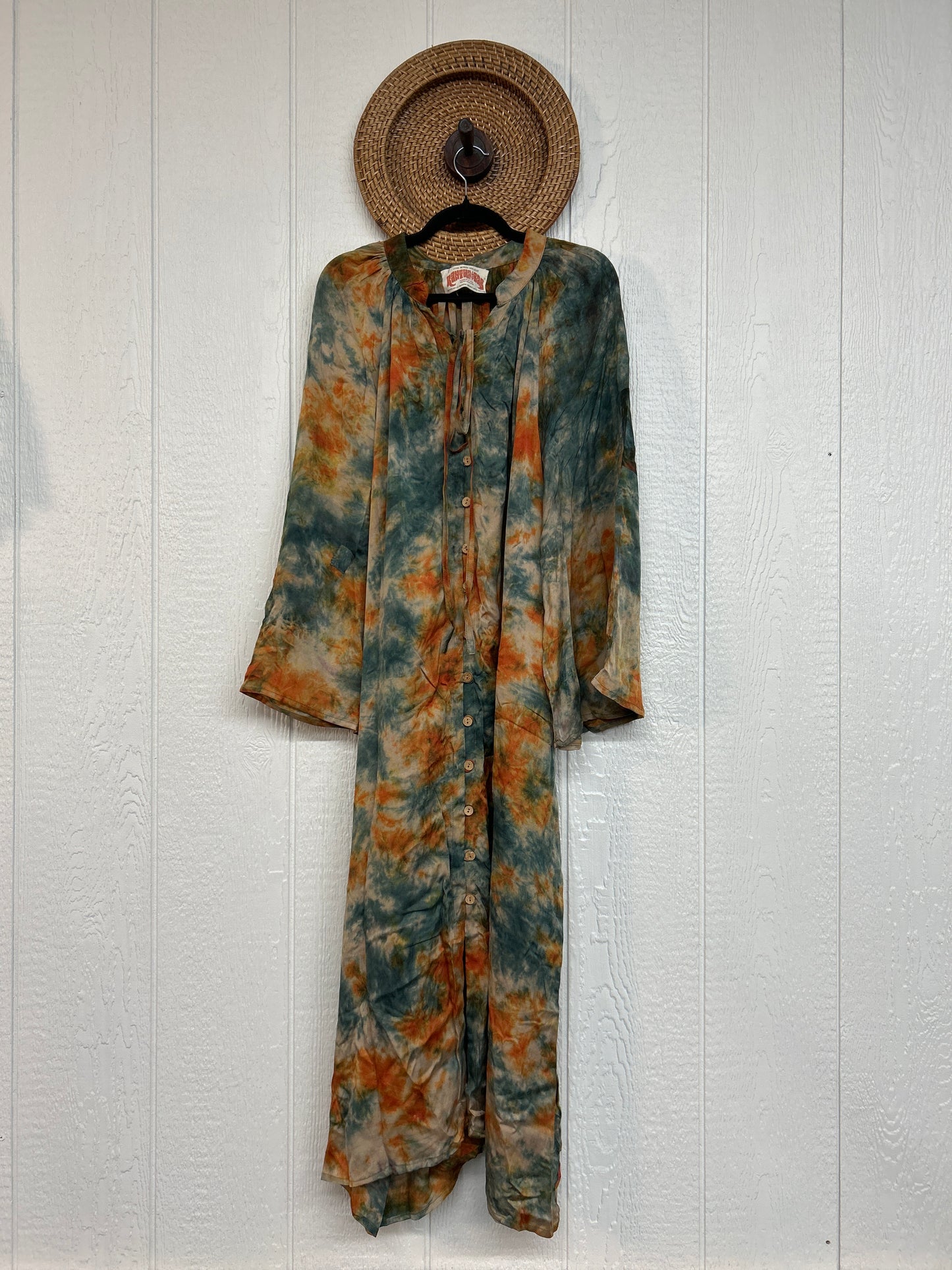 Crepe Sari Woodstock Duster Dress 0226 191