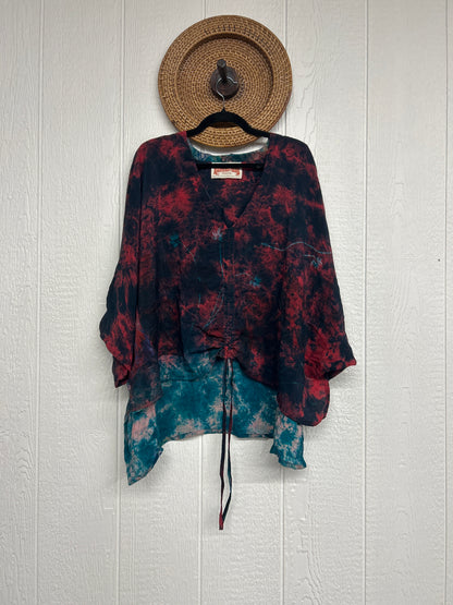 Crepe Sari Hi Lo Butterfly Top 0726 099