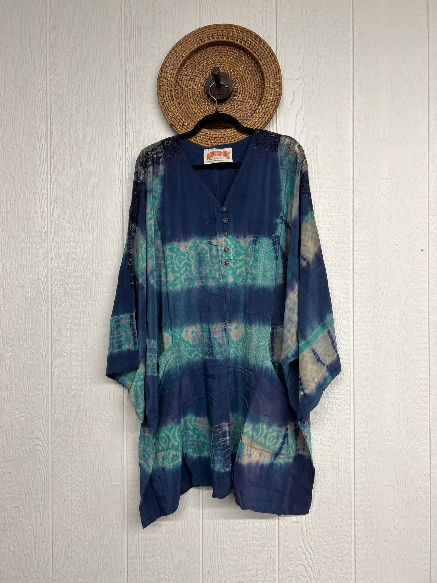 Aura Edit Crepe Sari Gaia Split Tunic 0726 025