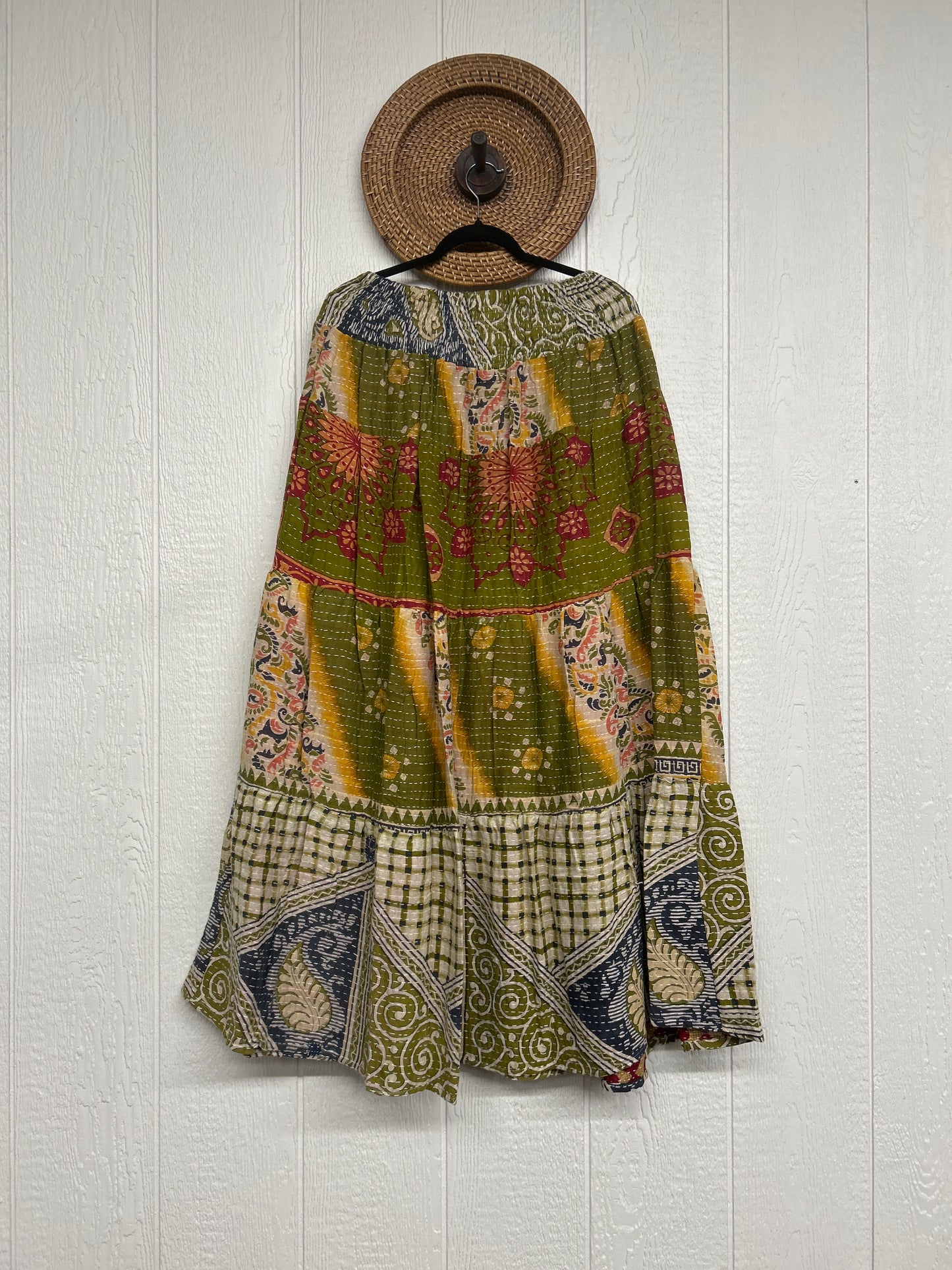 Pareo Kantha Lotus Maxi Skirt 0826 005