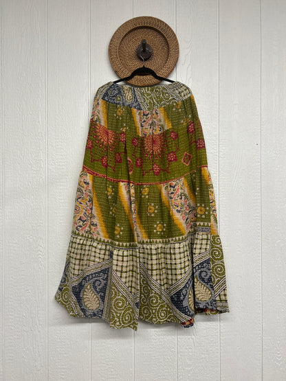 Pareo Kantha Lotus Maxi Skirt 0826 005