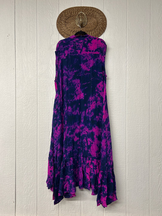 RETAIL Crepe Sari Summer Dahlia Duster 0726 084