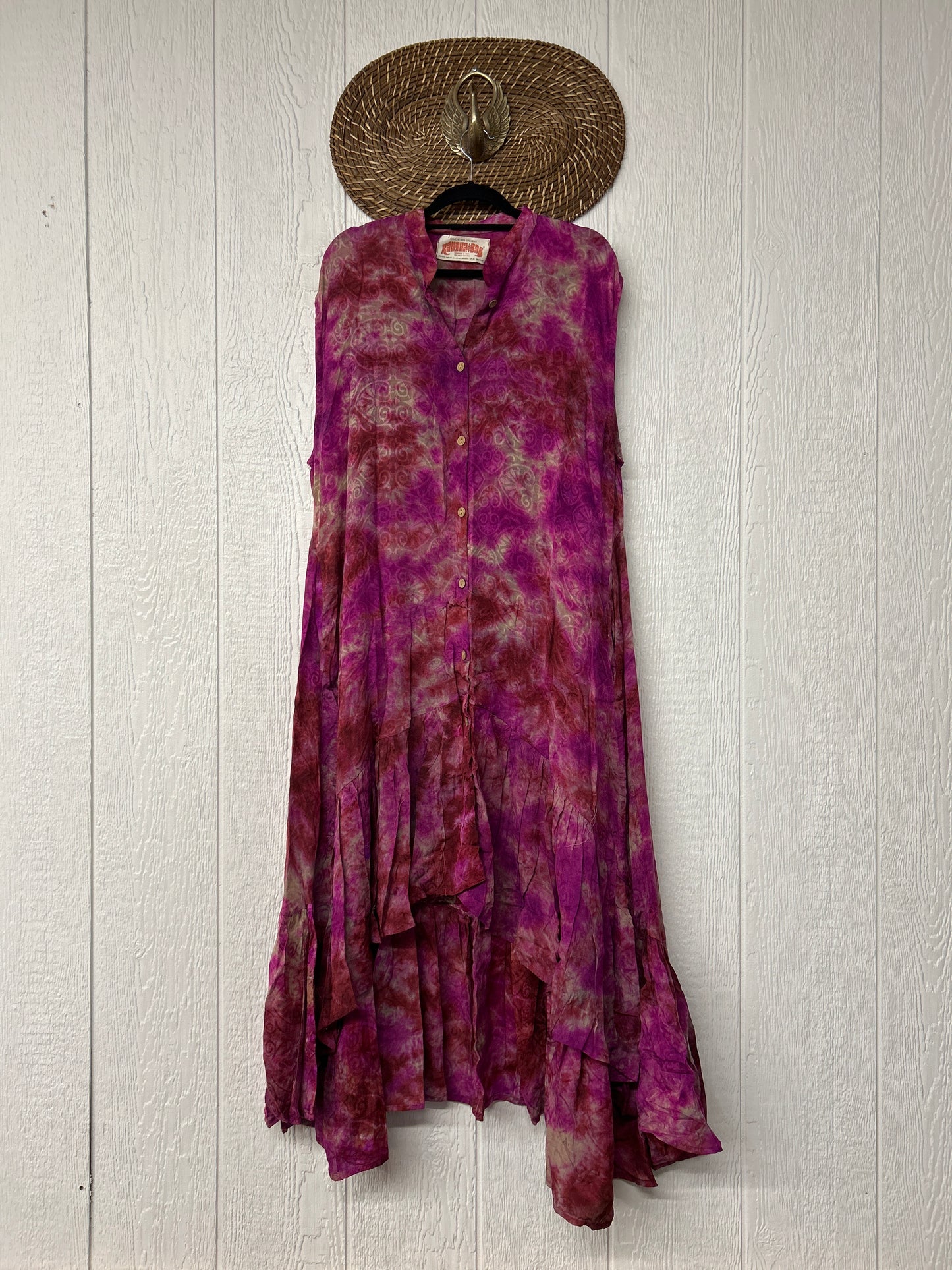 Crepe Sari Summer Dahlia Duster 0726 013