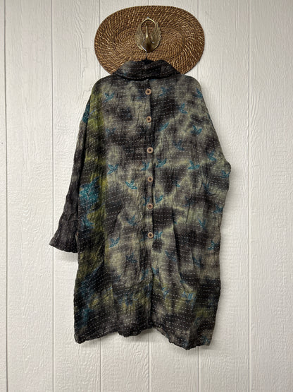 Aura Edit Koverlet Button Down Trench Coat 1026 021