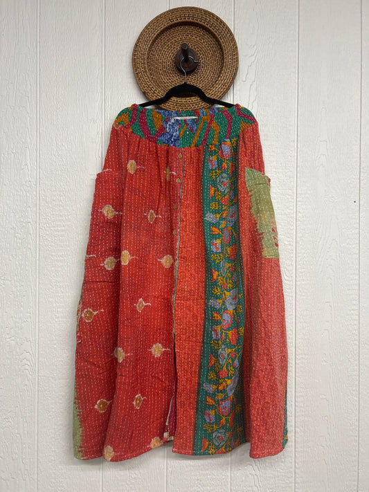 Pareo Kantha Butterfly Cargo Skirt 0426 231