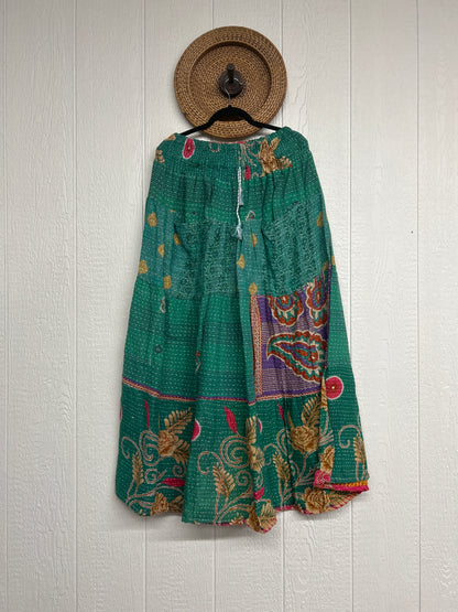 Pareo Kantha Lotus Maxi Skirt 0826 246