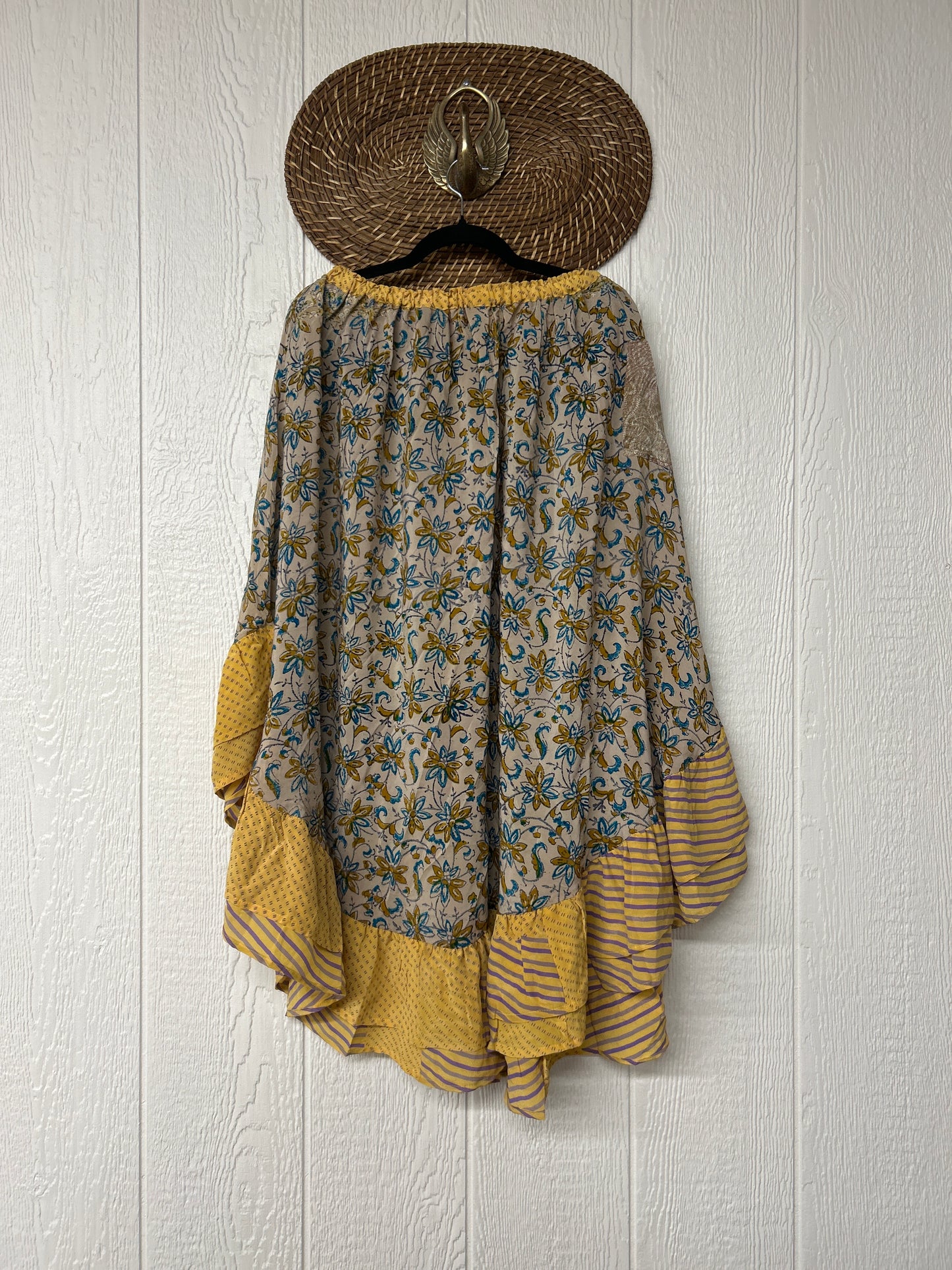 Crepe Wild Rose Skirt 1025 074