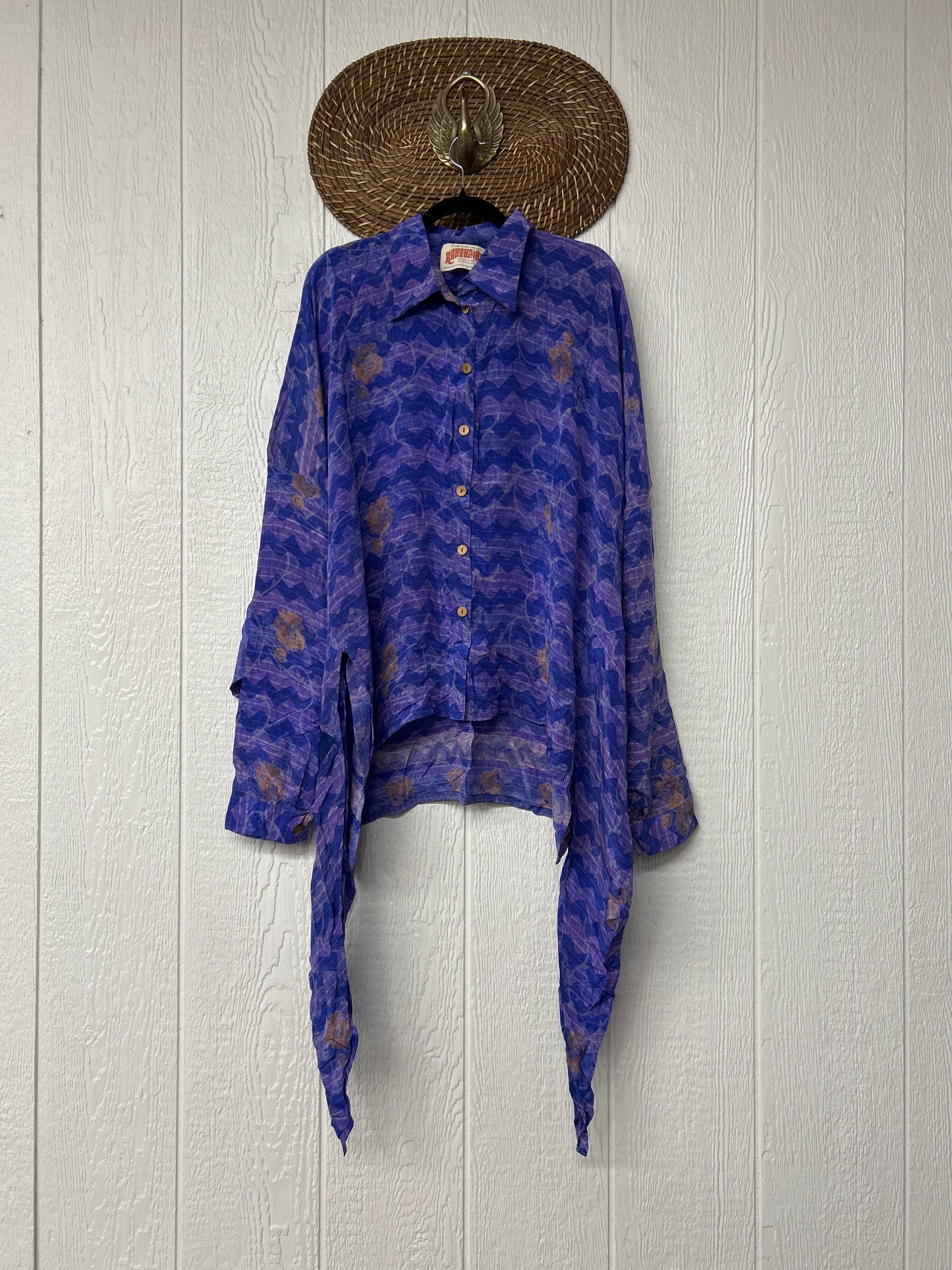 Crepe Sari Nirvana Button Down 1125 084