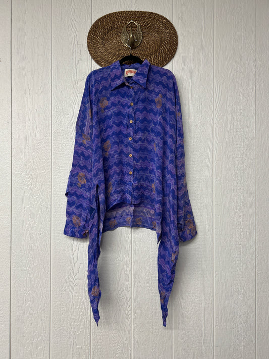 Crepe Sari Nirvana Button Down 1125 084