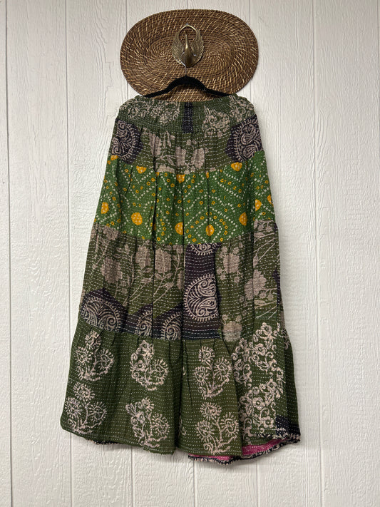 Pareo Kantha Lotus Maxi Skirt 0826 163