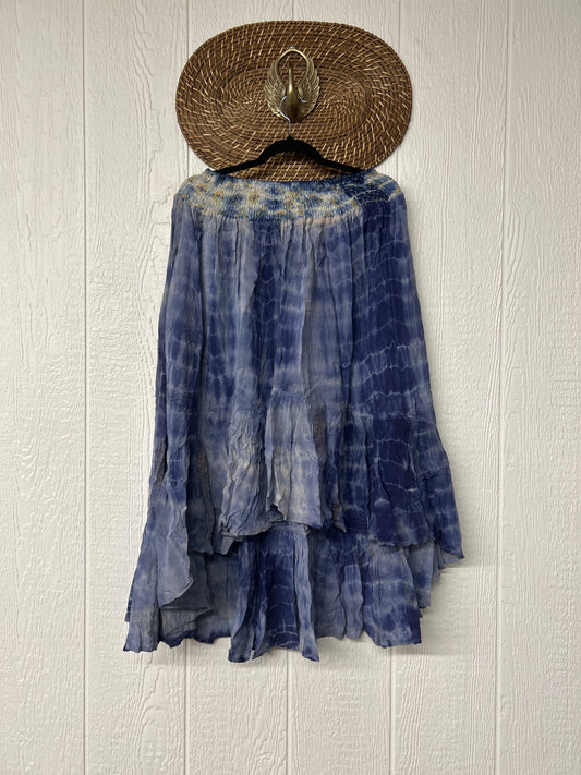 Crepe Sari Dahlia Skirt 1026 040