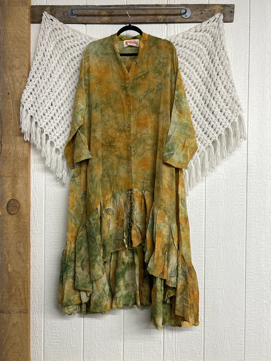 Crepe Sari Dahlia Duster Dress 0326 004