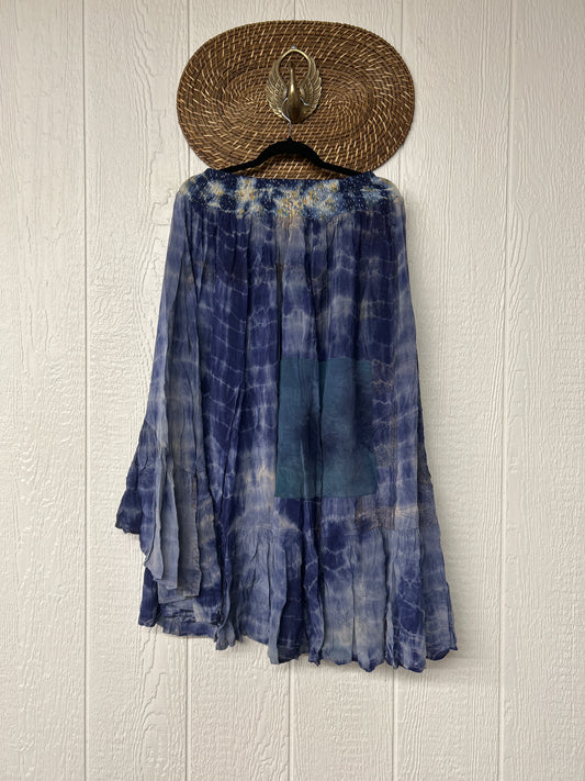Crepe Sari Dahlia Skirt 1026 040