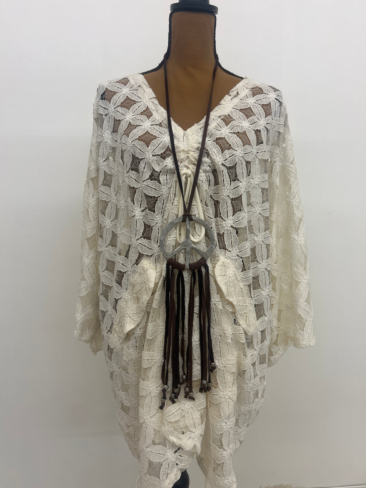 Peace Tassel Necklace - Chocolate