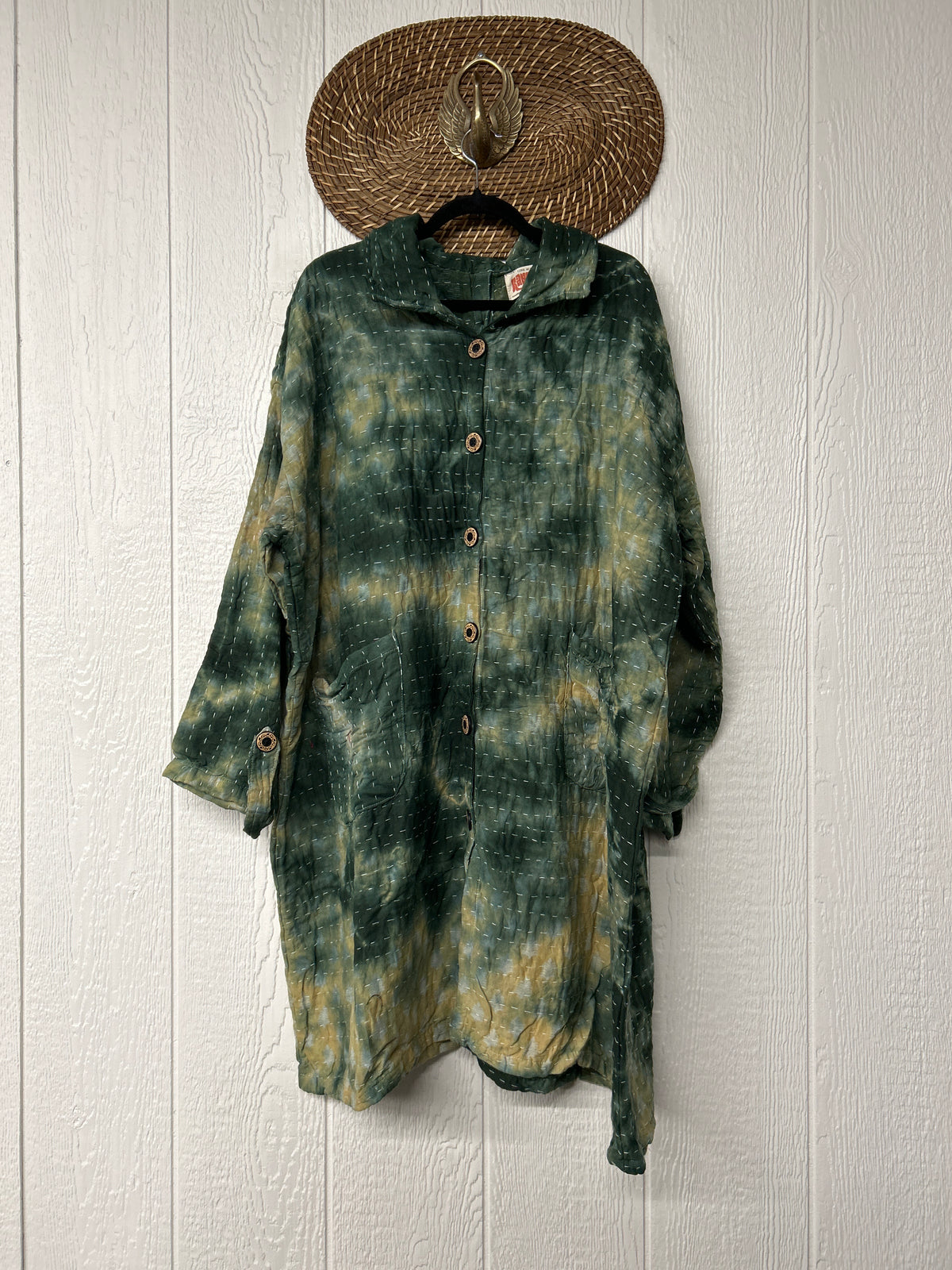 Aura Edit Koverlet Button Down Trench Coat 1026 017