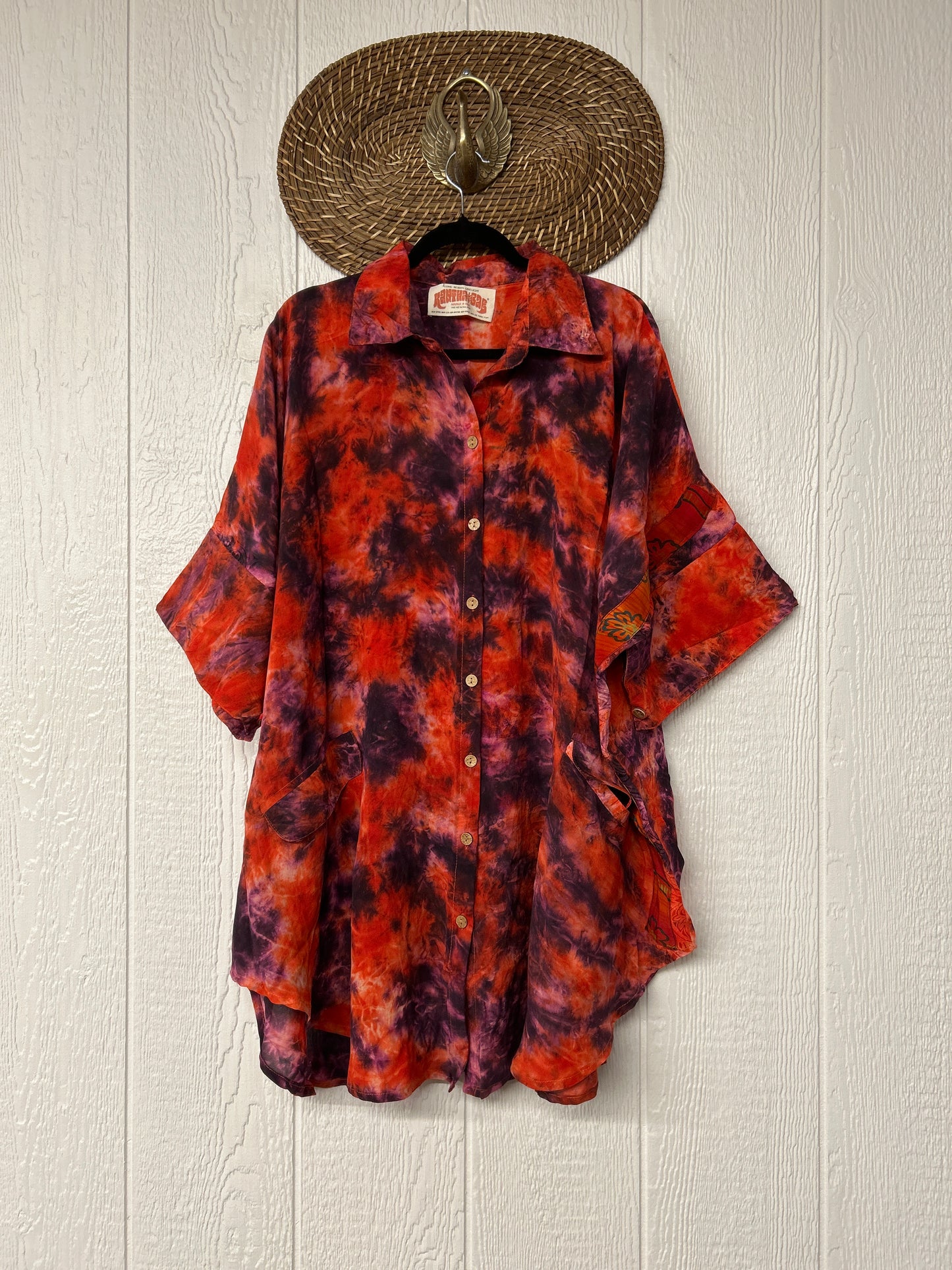 Crepe Sari Free To Be Button Down 0626 089