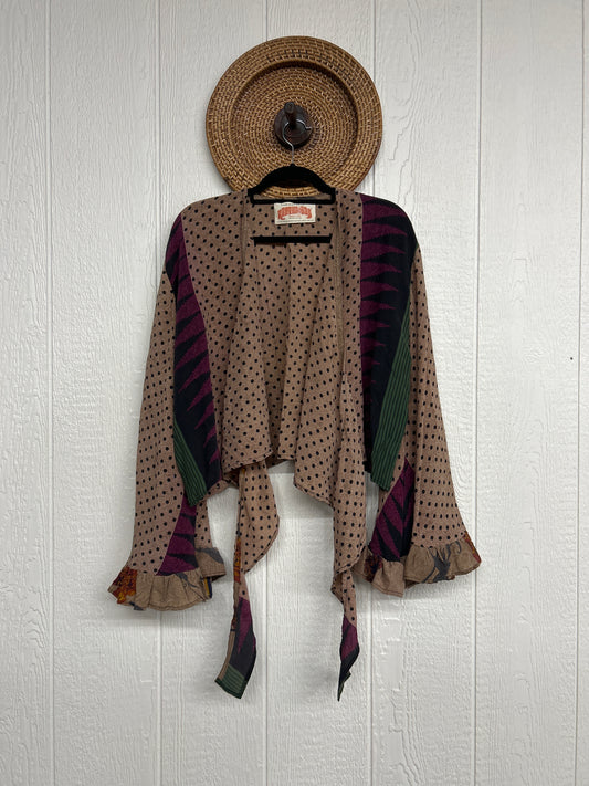 Crepe Sari Zeppelin Crop Shrug 0426 048