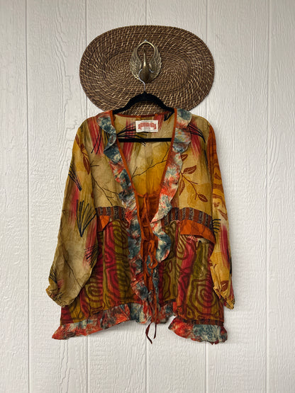 Crepe Sari Ruffle Daisy Blouse 0226 191