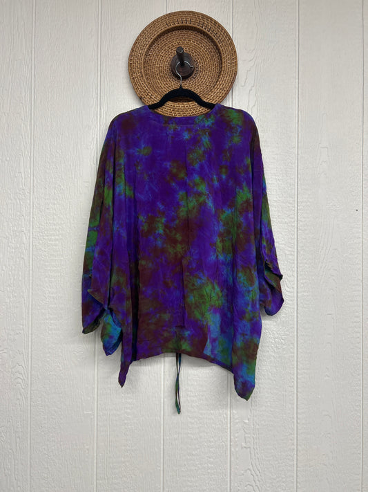 Crepe Sari Hi Lo Butterfly Top 0726 128