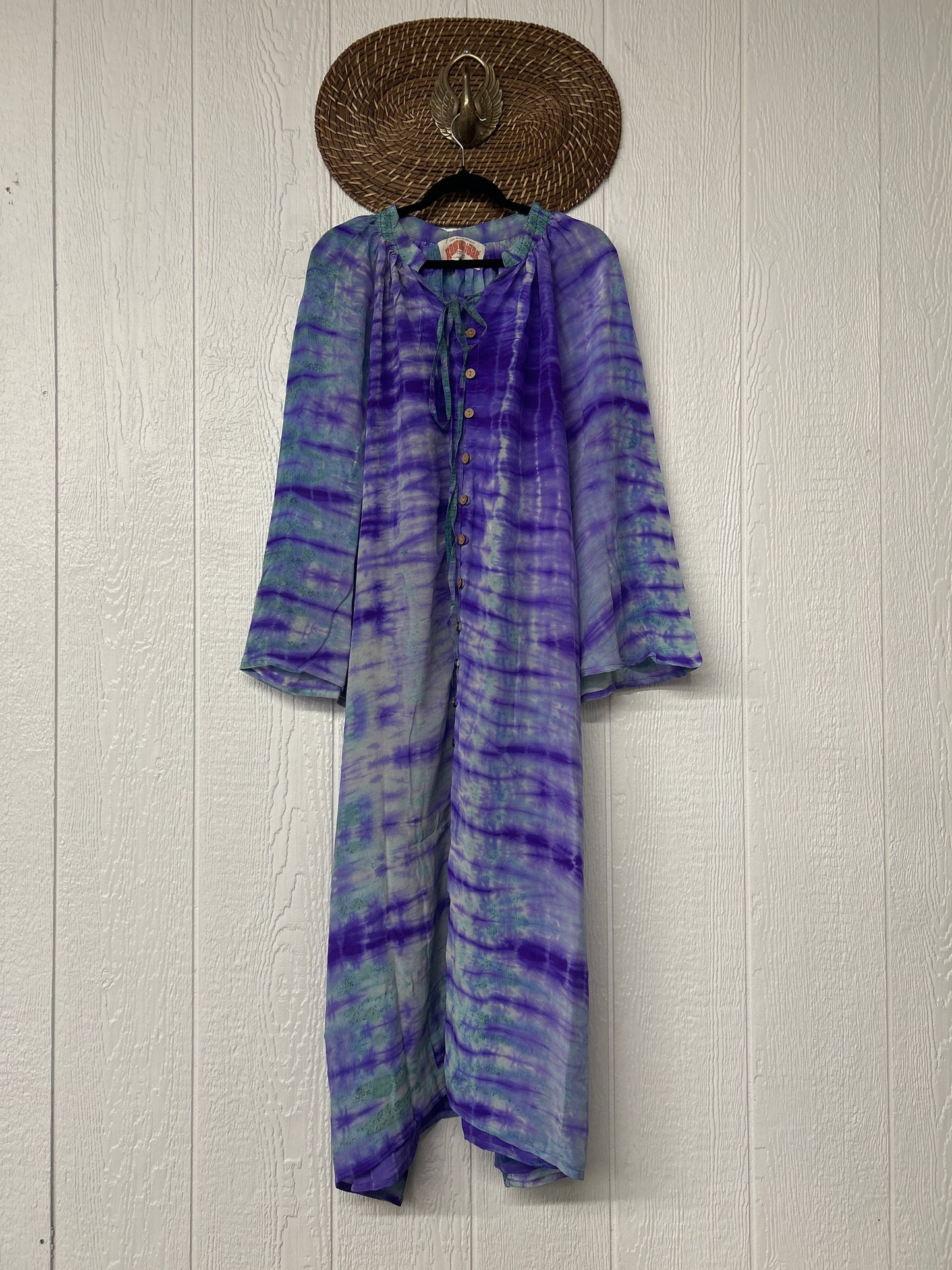 Crepe Sari Woodstock Duster Dress 0226 138