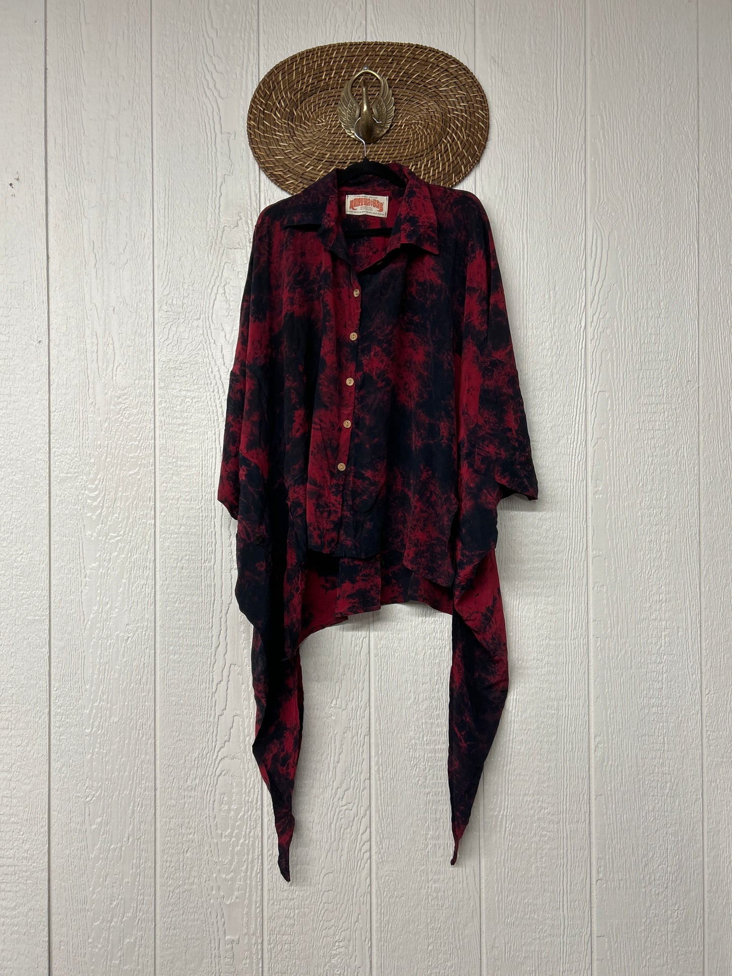 Crepe Sari Summer Nirvana Button Down 0626 196