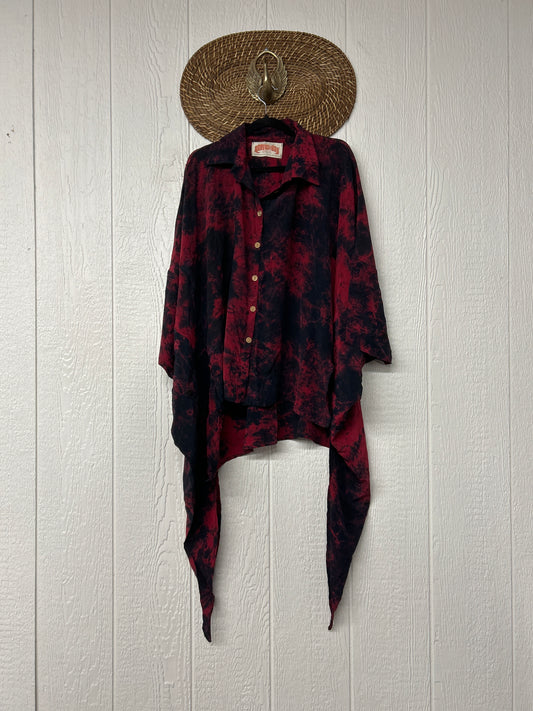 Crepe Sari Summer Nirvana Button Down 0626 196