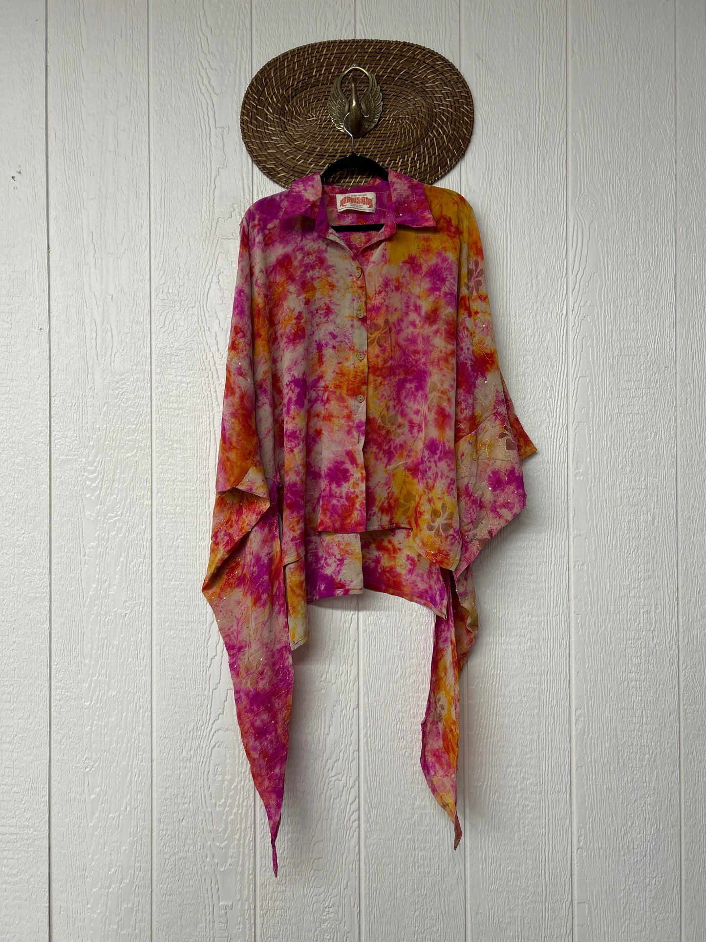 Crepe Sari Summer Nirvana Button Down 0626 043