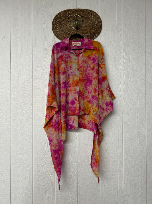 Crepe Sari Summer Nirvana Button Down 0626 043