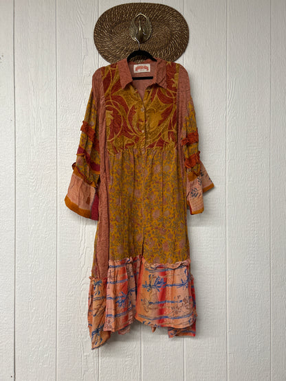 Crepe Sari Rhiannon Duster Dress 0226 004