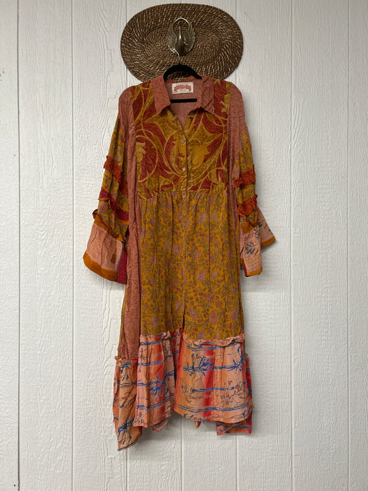 Crepe Sari Rhiannon Duster Dress 0226 004