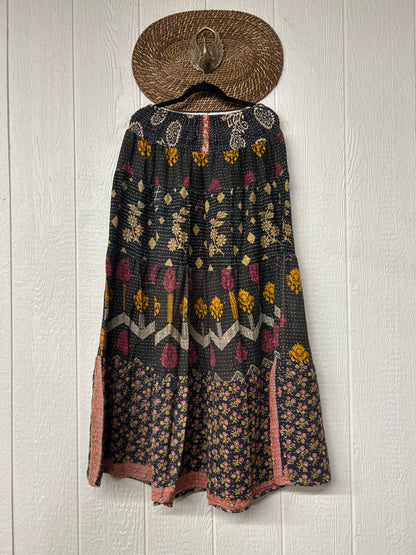 Pareo Kantha Lotus Maxi Skirt 0826 122