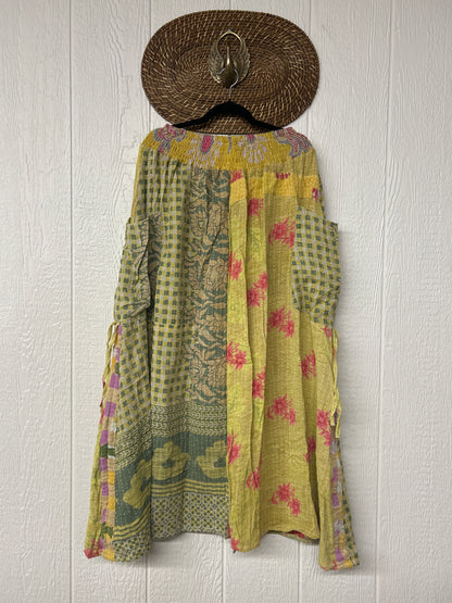 Pareo Kantha Butterfly Cargo Skirt 0426 065