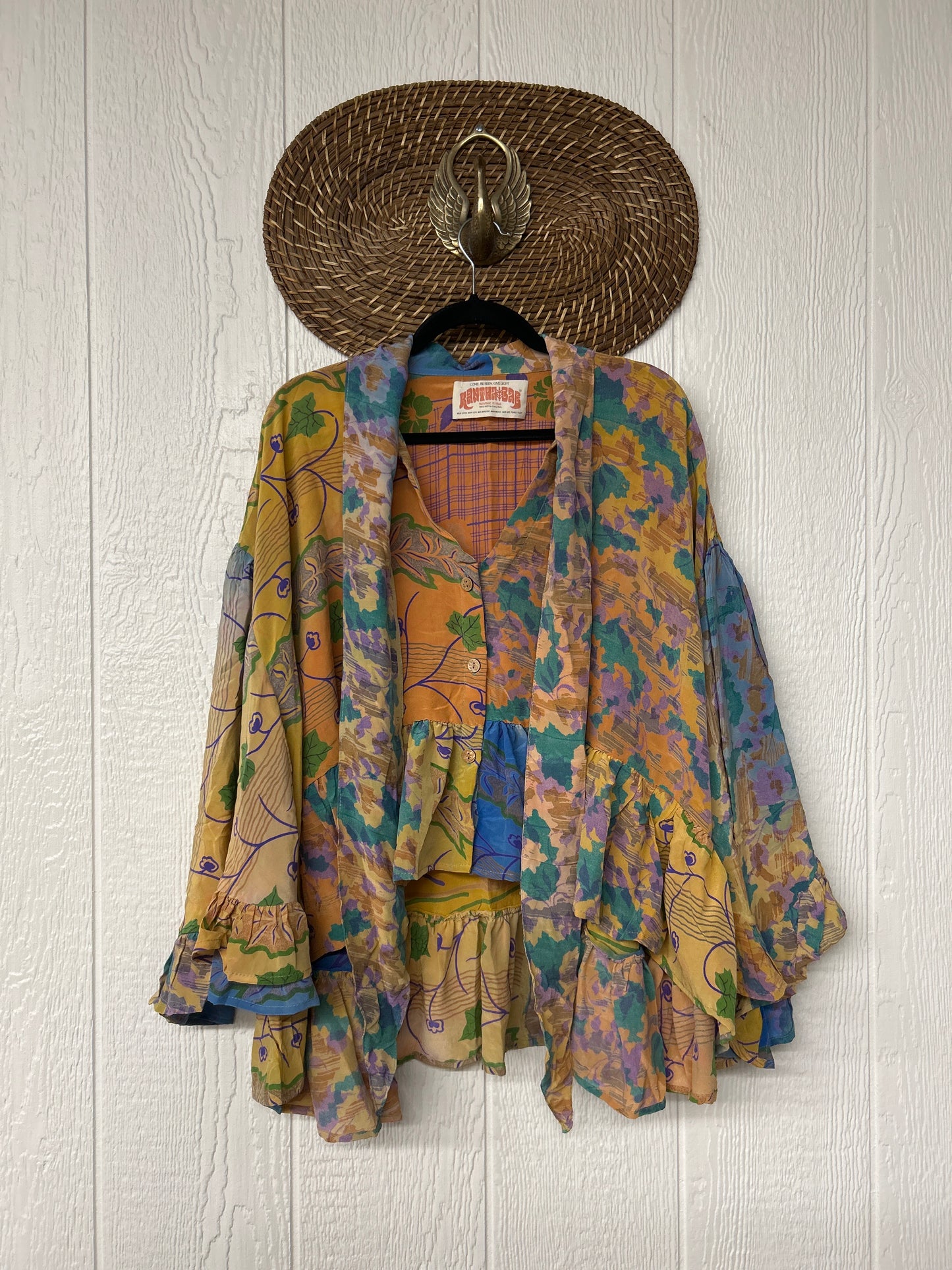 Crepe Sari Wild Rose Top 1225 205