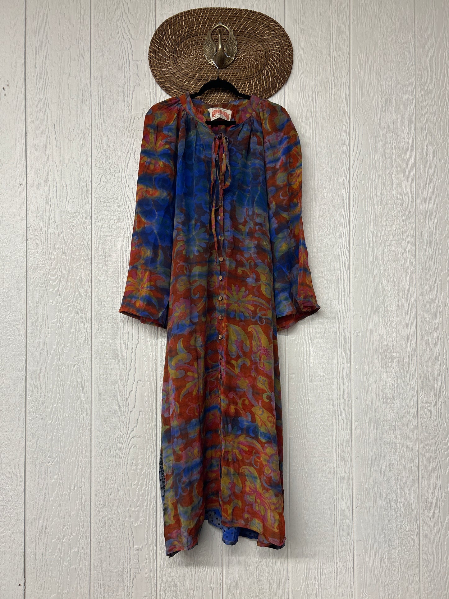 Crepe Sari Woodstock Duster Dress 0226 136