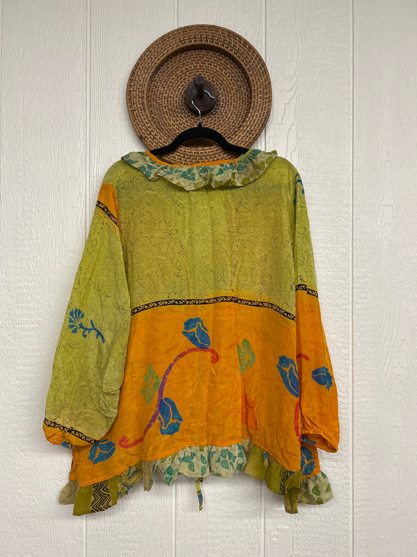 Crepe Sari Ruffle Daisy Blouse 0226 161