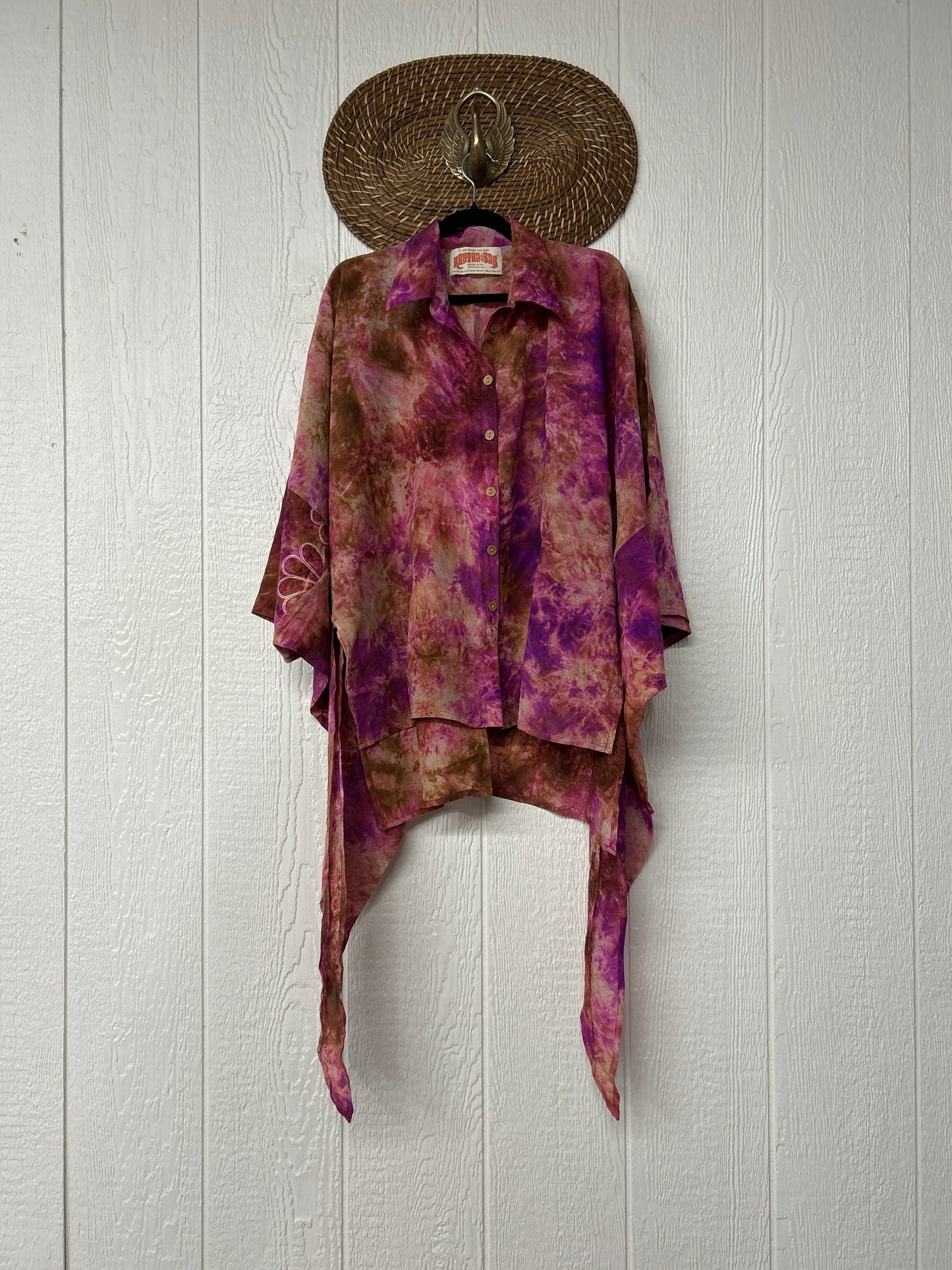 Crepe Sari Summer Nirvana Button Down 0626 158