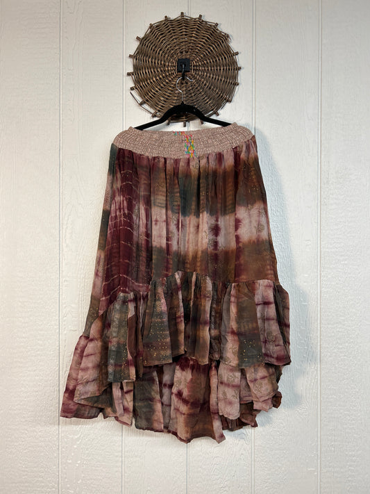 Crepe Sari Dahlia Skirt 1026 157